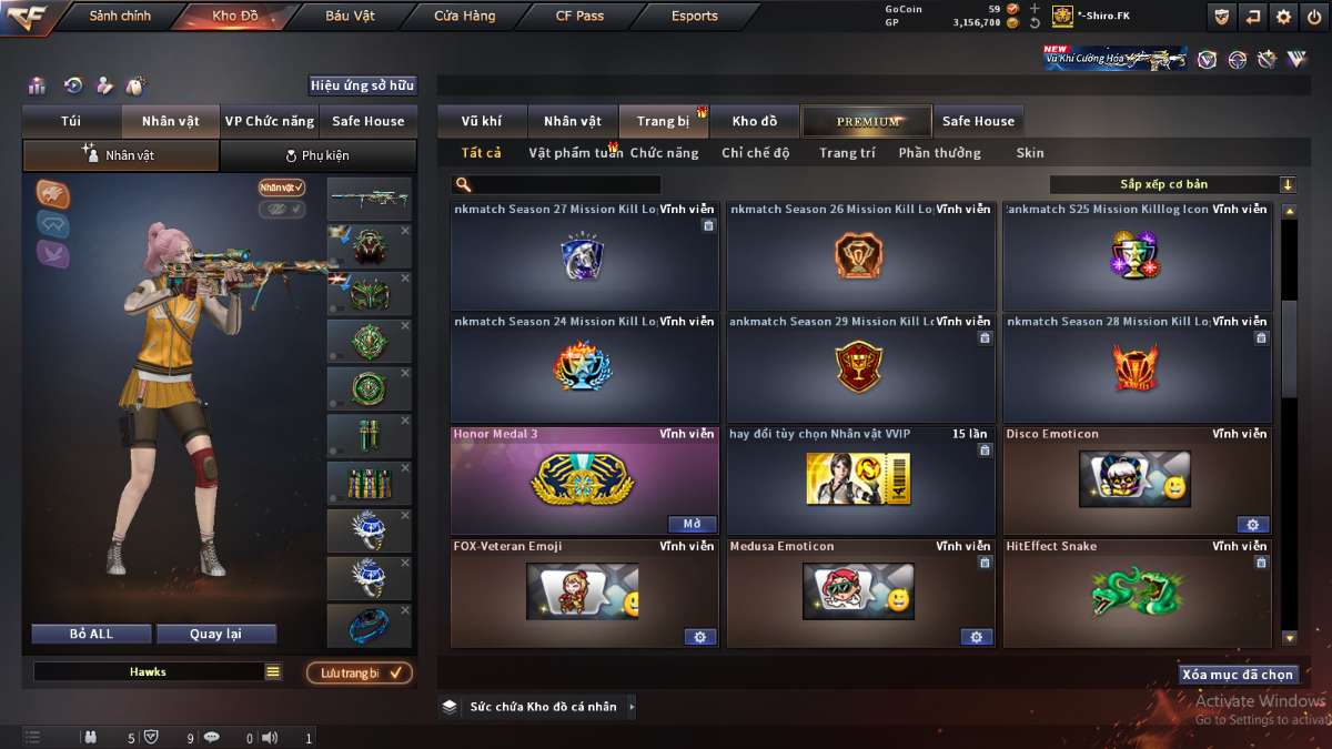 shop acc cf uy tin gia re